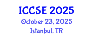 International Conference on Computer and Software Engineering (ICCSE) October 23, 2025 - Istanbul, Turkey