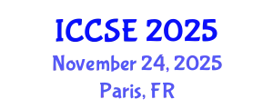 International Conference on Computer and Software Engineering (ICCSE) November 24, 2025 - Paris, France