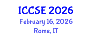 International Conference on Computer and Software Engineering (ICCSE) February 16, 2026 - Rome, Italy