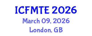 International Conference on Fluid Mechanics and Thermal Engineering (ICFMTE) March 09, 2026 - London, United Kingdom