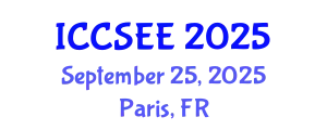 International Conference on Civil, Structural and Environmental Engineering (ICCSEE) September 25, 2025 - Paris, France