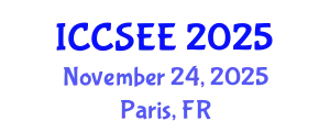 International Conference on Civil, Structural and Environmental Engineering (ICCSEE) November 24, 2025 - Paris, France