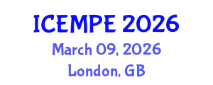 International Conference on Electrical Machines and Power Electronics (ICEMPE) March 09, 2026 - London, United Kingdom