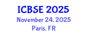 International Conference on Biomedical Science and Engineering (ICBSE) November 24, 2025 - Paris, France