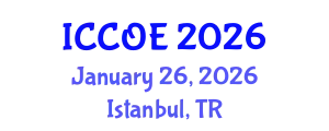 International Conference on Coastal and Ocean Engineering (ICCOE) January 26, 2026 - Istanbul, Turkey