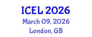 International Conference on e-Learning (ICEL) March 09, 2026 - London, United Kingdom