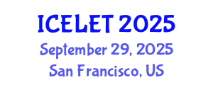 International Conference on e-Learning and e-Teaching (ICELET) September 29, 2025 - San Francisco, United States