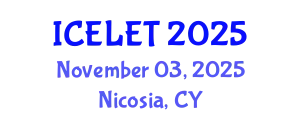 International Conference on e-Learning and e-Teaching (ICELET) November 03, 2025 - Nicosia, Cyprus