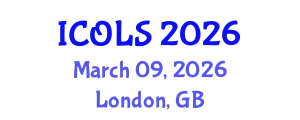 International Conference on Optics, Lasers and Spectroscopy (ICOLS) March 09, 2026 - London, United Kingdom