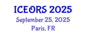 International Conference on Econometrics, Operations Research and Statistics (ICEORS) September 25, 2025 - Paris, France