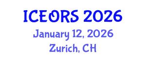 International Conference on Econometrics, Operations Research and Statistics (ICEORS) January 12, 2026 - Zurich, Switzerland