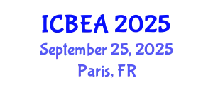 International Conference on Business and Economic Analysis (ICBEA) September 25, 2025 - Paris, France
