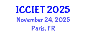 International Conference on Computer, Information and Education Technology (ICCIET) November 24, 2025 - Paris, France