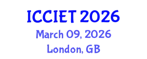 International Conference on Computer, Information and Education Technology (ICCIET) March 09, 2026 - London, United Kingdom