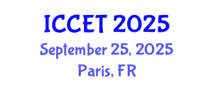 International Conference on Concrete Engineering and Technology (ICCET) September 25, 2025 - Paris, France