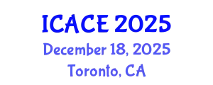 International Conference on Architectural and Civil Engineering (ICACE) December 18, 2025 - Toronto, Canada