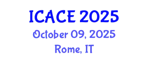 International Conference on Architectural and Civil Engineering (ICACE) October 09, 2025 - Rome, Italy