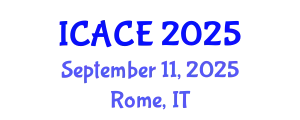 International Conference on Architectural and Civil Engineering (ICACE) September 11, 2025 - Rome, Italy