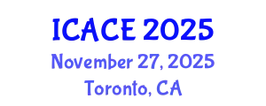 International Conference on Architectural and Civil Engineering (ICACE) November 27, 2025 - Toronto, Canada