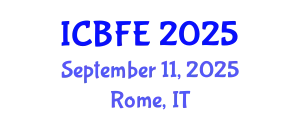 International Conference on Biotechnology and Food Engineering (ICBFE) September 11, 2025 - Rome, Italy