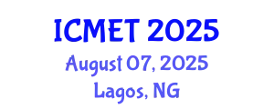 International Conference on Manufacturing Engineering and Technology (ICMET) August 07, 2025 - Lagos, Nigeria