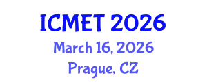 International Conference on Manufacturing Engineering and Technology (ICMET) March 16, 2026 - Prague, Czechia
