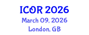 International Conference on Operations Research (ICOR) March 09, 2026 - London, United Kingdom