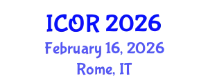 International Conference on Operations Research (ICOR) February 16, 2026 - Rome, Italy