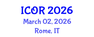 International Conference on Operations Research (ICOR) March 02, 2026 - Rome, Italy