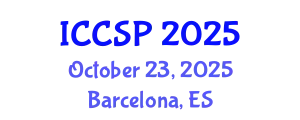 International Conference on Communications and Signal Processing (ICCSP) October 23, 2025 - Barcelona, Spain