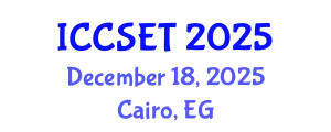 International Conference on Computer Science, Engineering and Technology (ICCSET) December 18, 2025 - Cairo, Egypt