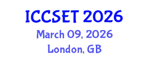 International Conference on Computer Science, Engineering and Technology (ICCSET) March 09, 2026 - London, United Kingdom