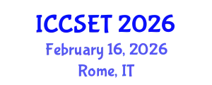 International Conference on Computer Science, Engineering and Technology (ICCSET) February 16, 2026 - Rome, Italy