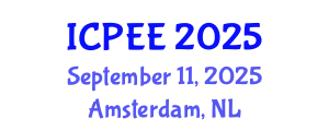 International Conference on Power and Energy Engineering (ICPEE) September 11, 2025 - Amsterdam, Netherlands