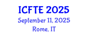 International Conference on Fluids and Thermal Engineering (ICFTE) September 11, 2025 - Rome, Italy