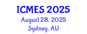 International Conference on Marine and Environmental Systems (ICMES) August 28, 2025 - Sydney, Australia
