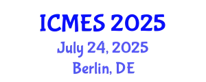 International Conference on Marine and Environmental Systems (ICMES) July 24, 2025 - Berlin, Germany