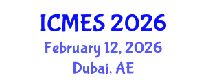 International Conference on Marine and Environmental Systems (ICMES) February 12, 2026 - Dubai, United Arab Emirates