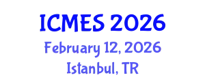 International Conference on Marine and Environmental Systems (ICMES) February 12, 2026 - Istanbul, Turkey