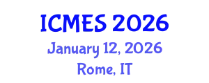 International Conference on Marine and Environmental Systems (ICMES) January 12, 2026 - Rome, Italy