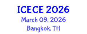International Conference on Environmental and Chemical Engineering (ICECE) March 09, 2026 - Bangkok, Thailand