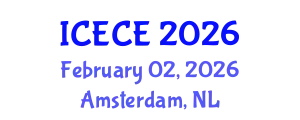 International Conference on Environmental and Chemical Engineering (ICECE) February 02, 2026 - Amsterdam, Netherlands