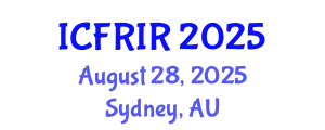 International Conference on Flood Recovery, Innovation and Response (ICFRIR) August 28, 2025 - Sydney, Australia