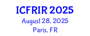 International Conference on Flood Recovery, Innovation and Response (ICFRIR) August 28, 2025 - Paris, France