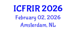 International Conference on Flood Recovery, Innovation and Response (ICFRIR) February 02, 2026 - Amsterdam, Netherlands