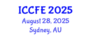 International Conference on Chemical and Food Engineering (ICCFE) August 28, 2025 - Sydney, Australia