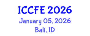 International Conference on Chemical and Food Engineering (ICCFE) January 05, 2026 - Bali, Indonesia