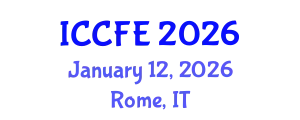 International Conference on Chemical and Food Engineering (ICCFE) January 12, 2026 - Rome, Italy