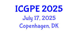 International Conference on Geosciences and Petroleum Engineering (ICGPE) July 17, 2025 - Copenhagen, Denmark