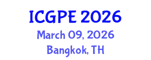 International Conference on Geosciences and Petroleum Engineering (ICGPE) March 09, 2026 - Bangkok, Thailand